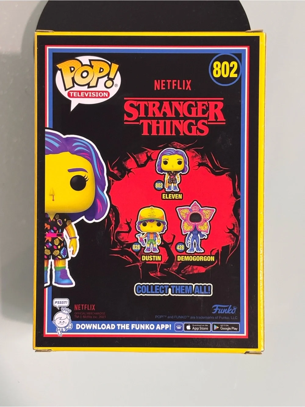 Funko Pop! Television Stranger Things Eleven #802 Neon Blacklight Target Edition - Picture 4 of 5